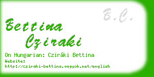 bettina cziraki business card