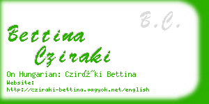 bettina cziraki business card